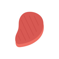 steak meat beef flat style