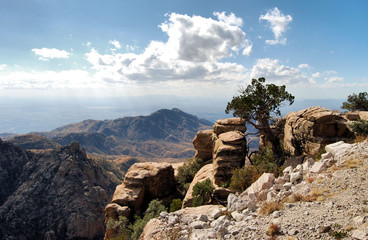 Between rocks and a hard place, View from Mt Lemon near Tucson, Arizona