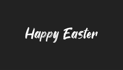Happy easter text, hand drawn style lettering message.