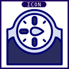 filled outline icon of weight in vector design