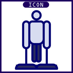 filled outline icon of dip section in vector design