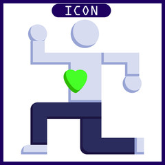 Flat icon of cardio in vector design