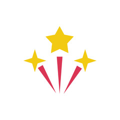 Fototapeta premium fireworks explosion of stars icon