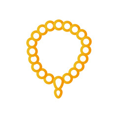 Ramadan rosary gradient style icon vector design