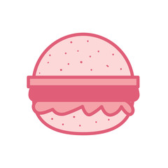 Isolated hamburger line style icon vector design