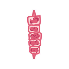 Isolated meat stick line style icon vector design