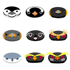 ペンギン・顔・種類別セットA