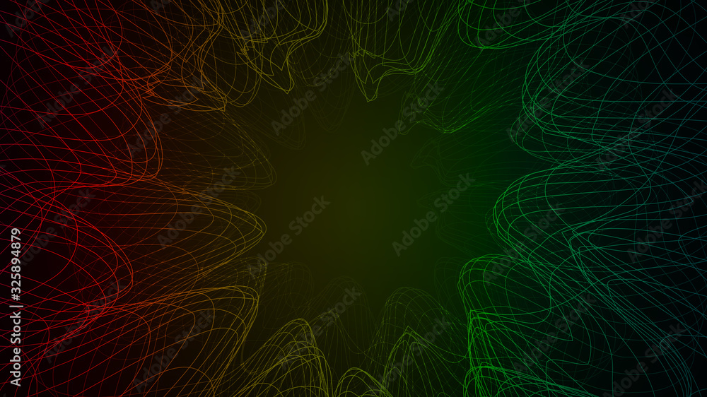Aufkleber curves composed of hills and waves abstract texture background with perspective space.