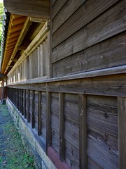 Fototapeta na wymiar 日本家屋の板塀の情景