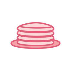 Isolated pancakes line style icon vector design