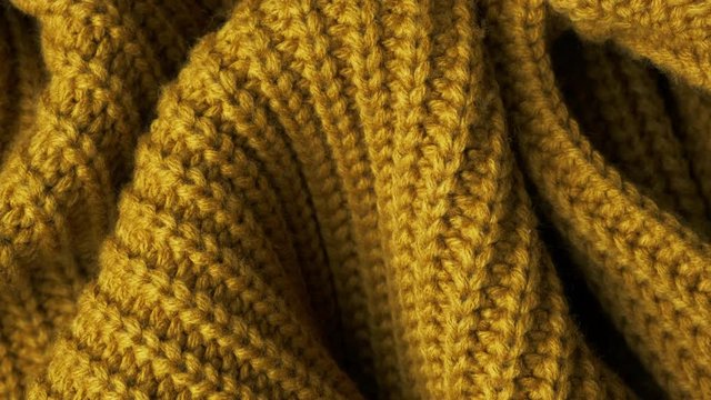Yellow wool texture abstract background. top view