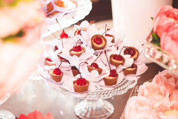 wedding party candy with cherry