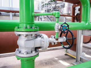 Manual valve for apply industrial zone which popular to install with tank, pipe, pump, pond and mature in Combined-Cycle Co-Generation Power Plant.