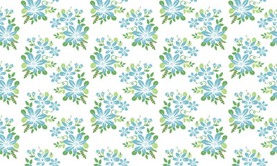 Seamless floral pattern background for spring, with modern leaf and floral concept.