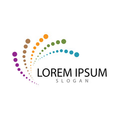 Spine diagnostics symbol logo template vector illustration design