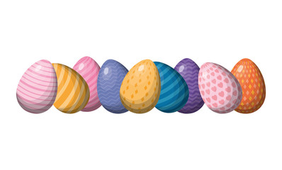 Happy easter eggs vector design