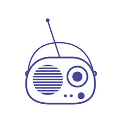 Isolated retro radio line style icon vector design