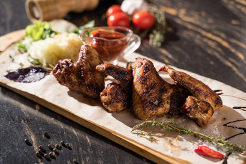 baked wings, grilled, beer snack