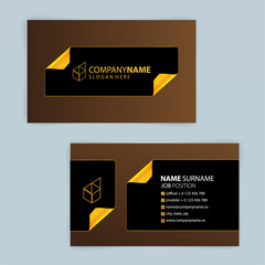 Luxury Gold business card template Premium Vector