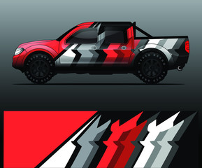 Naklejka premium truck decal graphic wrap vector, abstract background