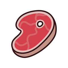 Isolated meat line and fill style icon vector design