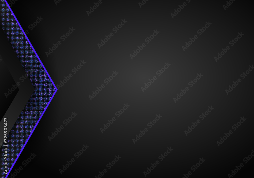 Aufkleber luxury dark blue overlap dimension background on metal pattern. colorful halftone texture with shiny