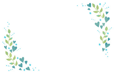 ハート 植物 フレーム イラスト