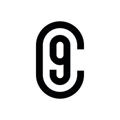 CG C G initial letter logo design icone