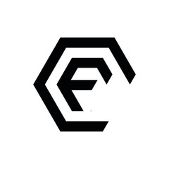 CF C F initial letter logo design