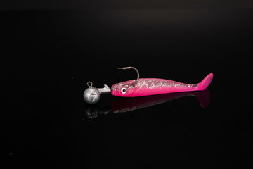 All kinds of bionic baits are practical tools for fishing under the black background