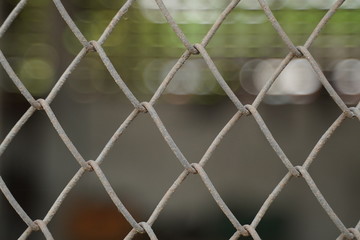 Fototapeta premium Steel fence background