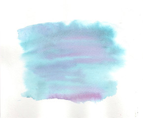 colored watercolor spots on a white background