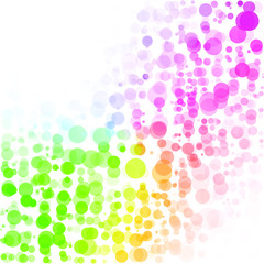 Bubbles Circle Dots Unique Colorful Bright Vector Background