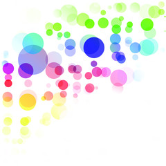 Bubbles Circle Dots Unique Colorful Bright Vector Background