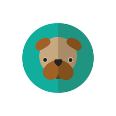 cute dog pet head character