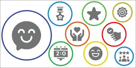 Modern Simple Set of rating Vector filled Icons