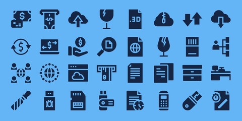 Modern Simple Set of transfer Vector filled Icons