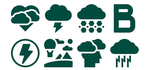 thunder icon set