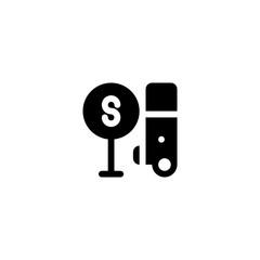 Street Signal Message Bus Icon, Logo, Vector