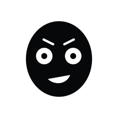 Black solid icon for emoji 