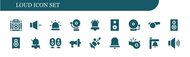 Modern Simple Set of loud Vector filled Icons