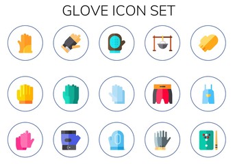 Modern Simple Set of glove Vector flat Icons