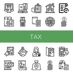tax icon set