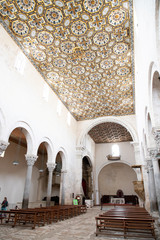 Interior of Otranto Cathedral and mosaic floor, Salento, South Italy
