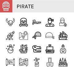 Set of pirate icons