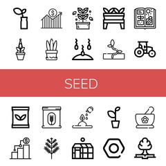 Set of seed icons