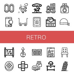retro icon set
