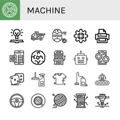 machine icon set