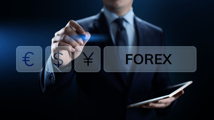 Forex trading currency exchange rate internet investment business concept.