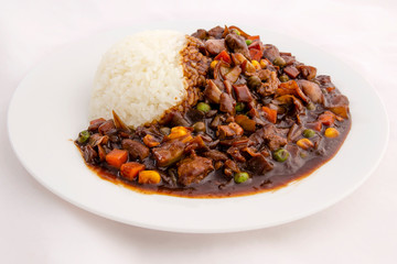 Black bean sauce with rice which is called Jjajangbap in Korea
